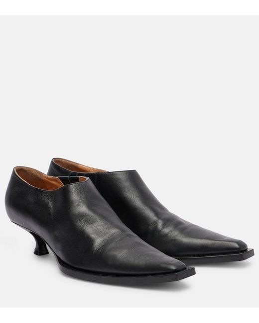 Calvin Klein Black Jodi Leather Ankle Boots