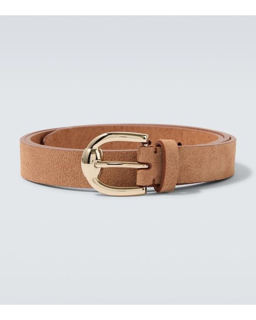 Brunello Cucinelli Brown Leather Belt for men
