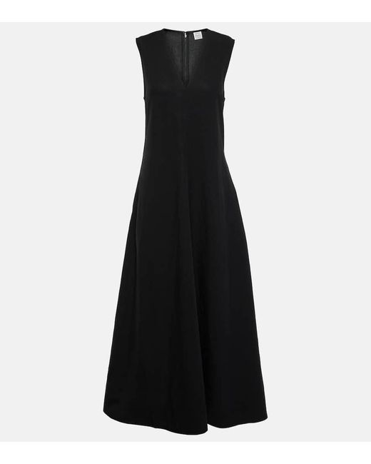 Totême  Black A-Line Maxi Dress