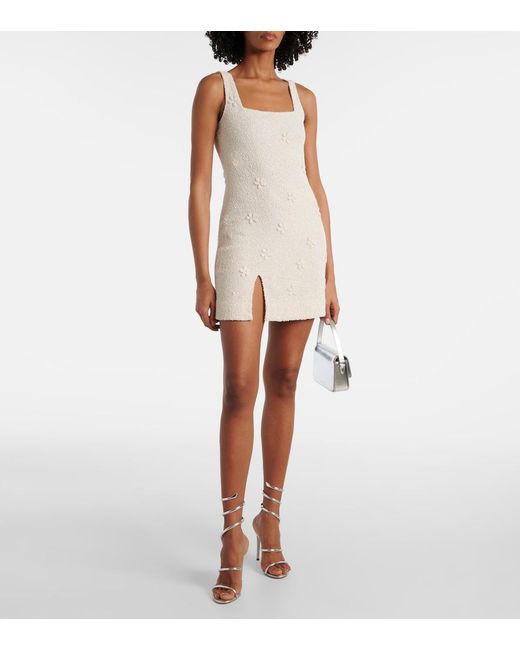 Staud Natural Le Sable Beaded Minidress