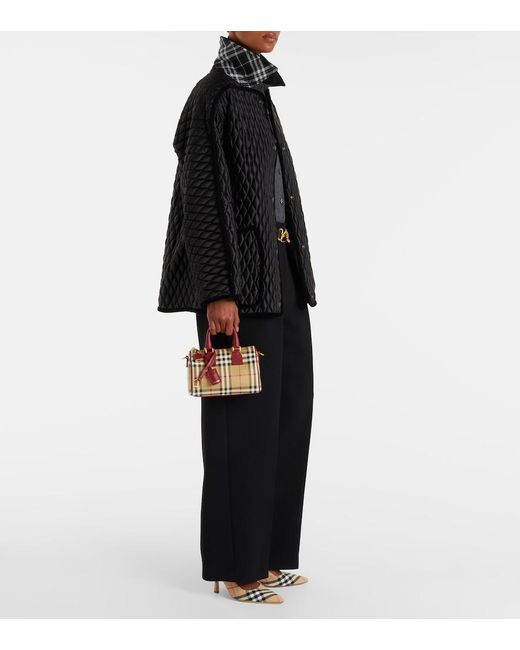 Borsa Check Piccola di Burberry in Red