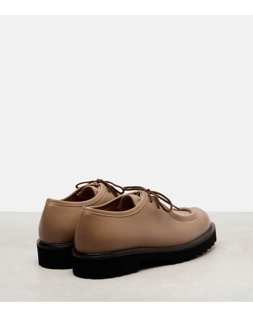 Max Mara Brown Schnuerschuhe Track Aus Leder Mit Veloursleder