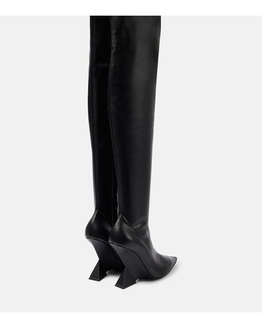The Attico Black Cheopissima 105 Over-The-Knee Boots