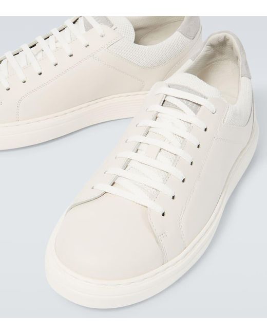 Sneakers in pelle di Brunello Cucinelli in White da Uomo