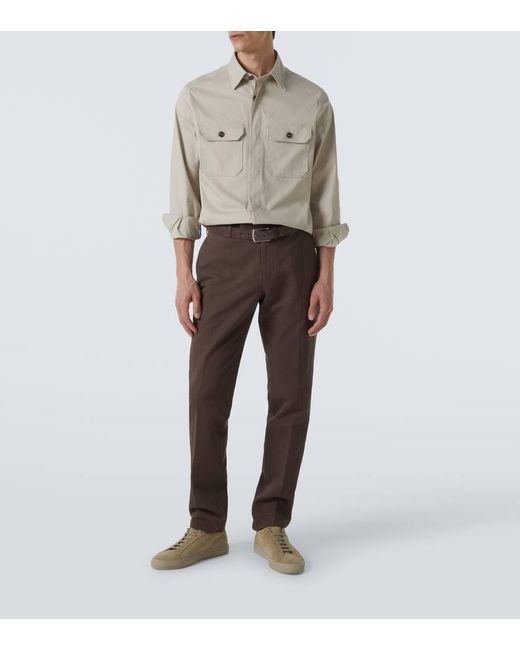 Common Projects Natural Achilles Suede Sneakers for men