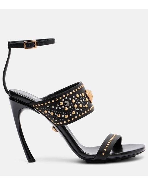 Versace Black High Heel Sandals