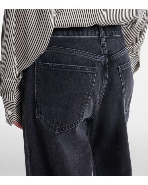 Agolde Blue Low Slung Baggy Wide-Leg Jeans