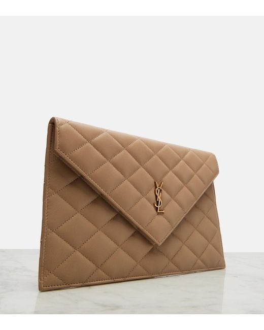 Bustina Cassandre di Saint Laurent in Natural