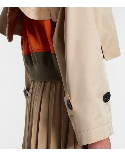 Chaqueta De Sarga Y Gabardina Sacai de color Natural