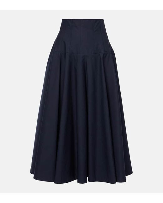 Altuzarra Blue Nell Cotton Maxi Skirt