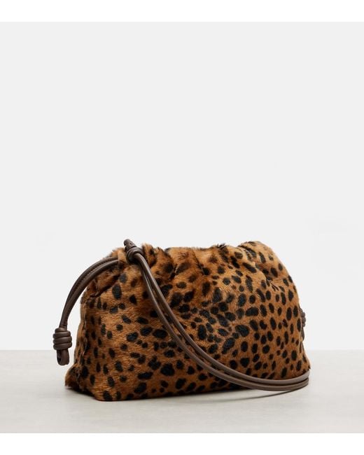 Loewe Brown Flamenco Medium Calf Hair Shoulder Bag