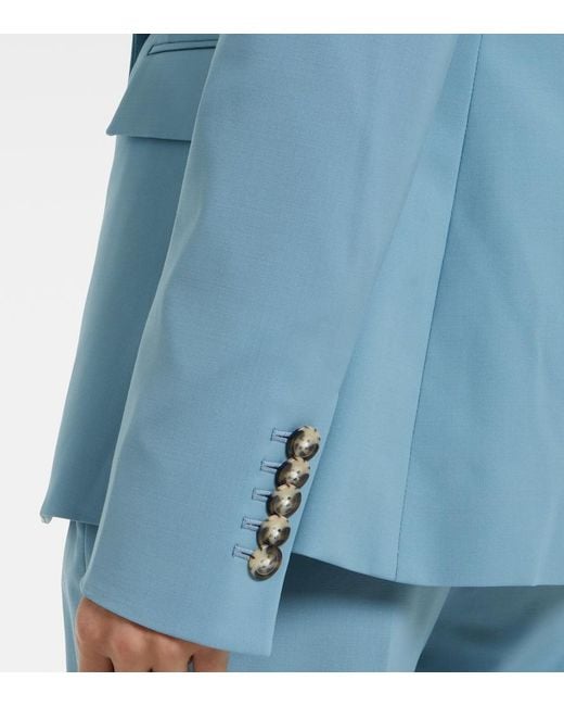 Veronica Beard Blue Miller Wool-Blend Blazer