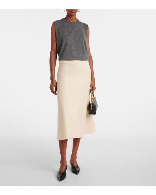 Jil Sander Gray Cashmere Sweater Vest