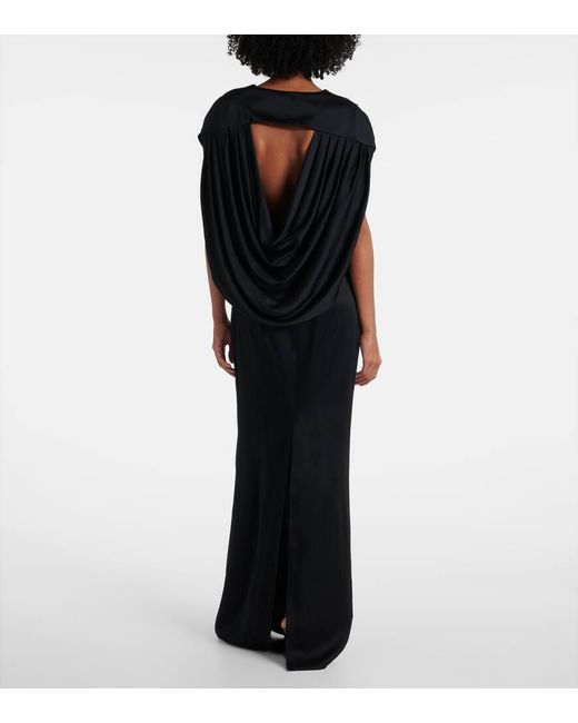 ワンピース STELLA MCCARTNEY BLACK SATIN LONG DRESS Stella McCartney Open-Back Satin Maxi Dress in Black | Lyst