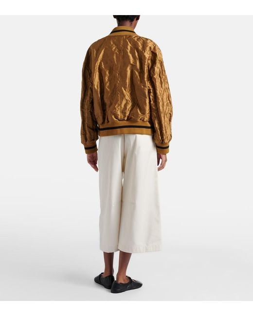 Loewe Natural Cotton And Silk Gabardine Culottes