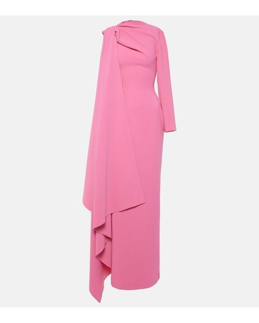 Solace London Pink Lydia Draped Gown