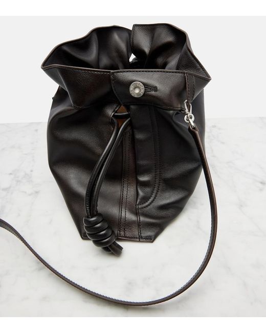 Loewe Black Flamenco Medium Leather Clutch