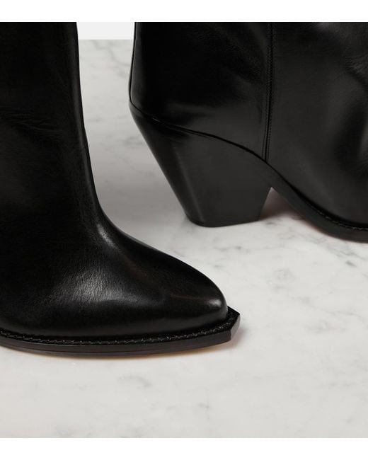 Isabel Marant Black Knee-High Leather Boots
