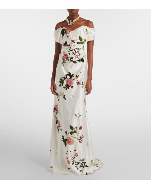 Vivienne Westwood White Bridal Nova Cocotte Floral Corset Gown