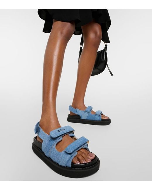 Sandalias con plataforma Madee de denim Isabel Marant de color Blue