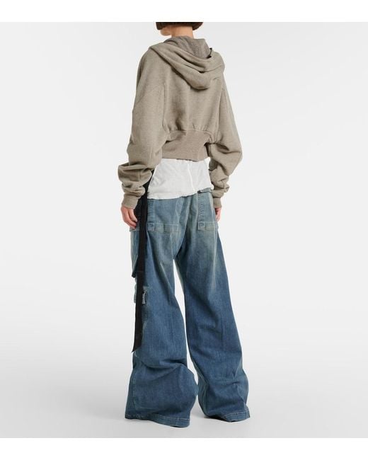 Rick Owens Blue Drkshdw Jumbo Belas Cargo Jeans
