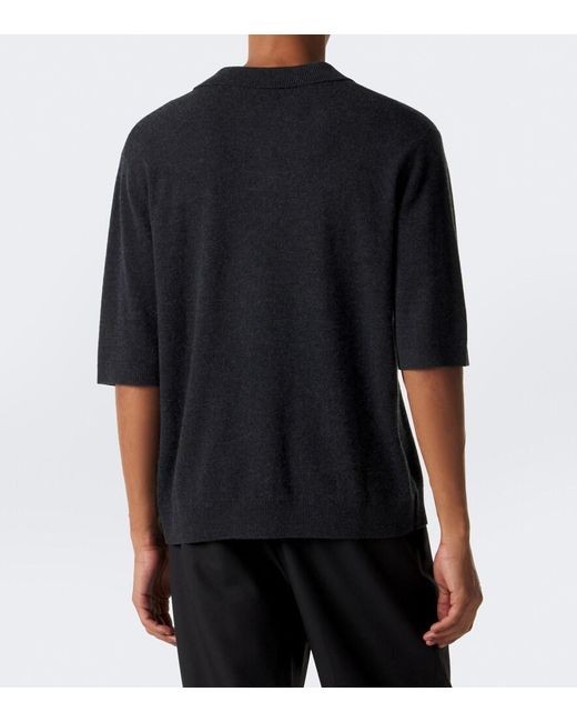 LeKasha Black Bale Cashmere Polo Sweater for men