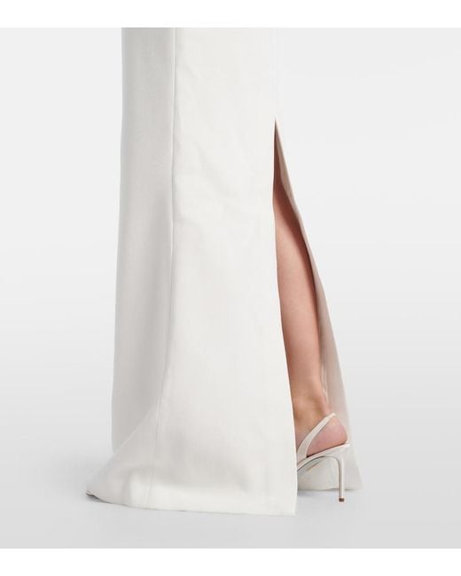 Rebecca Vallance White Bridal Melva Embellished Crepe Gown
