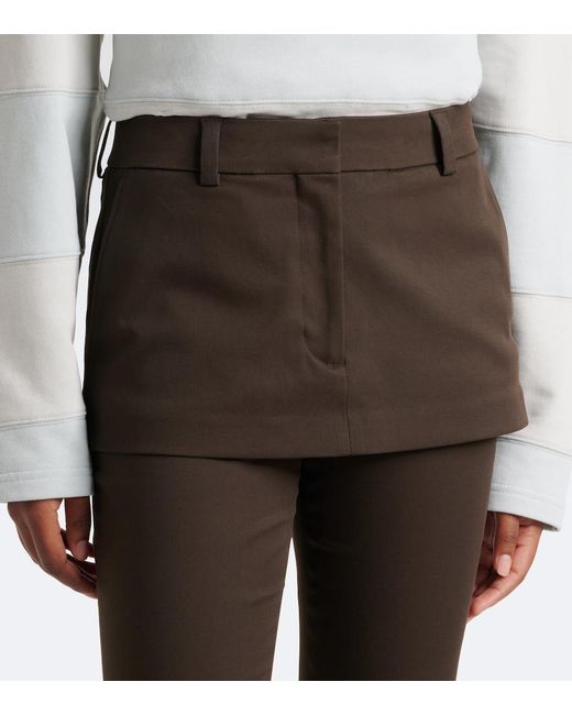 Acne Black Layered Cotton Capri Pants