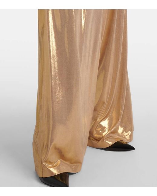 Norma Kamali Natural High-Rise Wide-Leg Pants