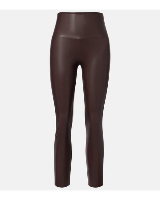 Norma Kamali Brown High-Rise Leggings