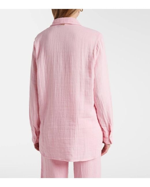 Melissa Odabash Pink Leona Cotton Shirt