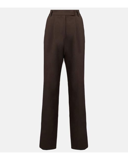 Pantaloni Regular Bea A Vita Alta di Frankie Shop in Brown