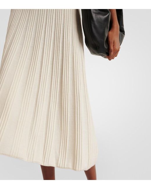 Joseph Natural Knitted Wool Midi Dress