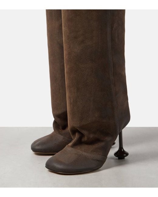 Loewe Brown Toy Panta Leather Over-The-Knee Boots