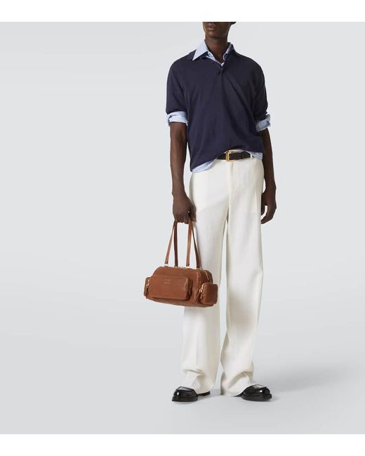 Miu Miu Tote Pocket Aus Leder in Brown für Herren