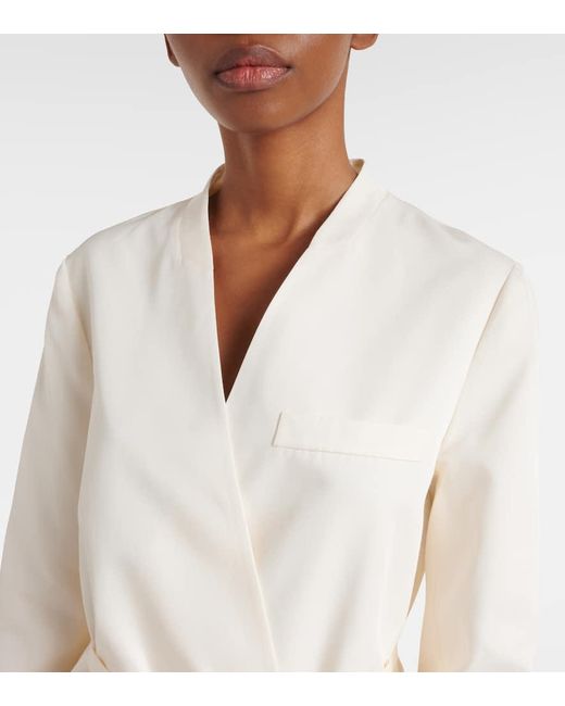 Blazer Victor De Seda Y Algodon Joseph de color White