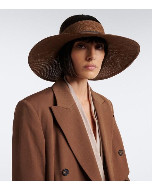 Brunello Cucinelli Brown Monili Visor