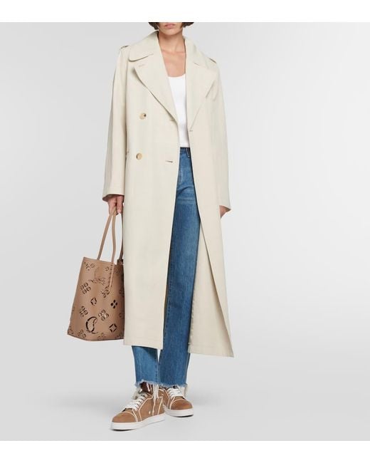 Christian Louboutin Brown Sneakers Fun Viera Aus Leder