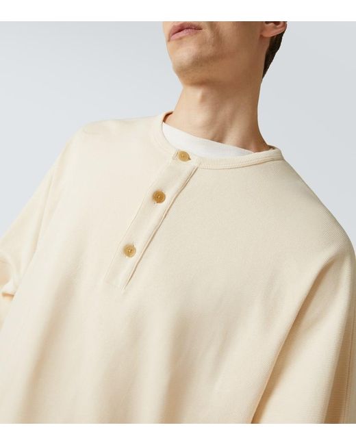 Camiseta Con Botones Greto De Algodon The Row de hombre de color Natural