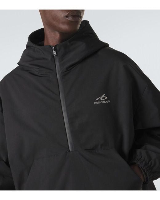 Balenciaga Black Technical Half-Zip Sweatshirt for men