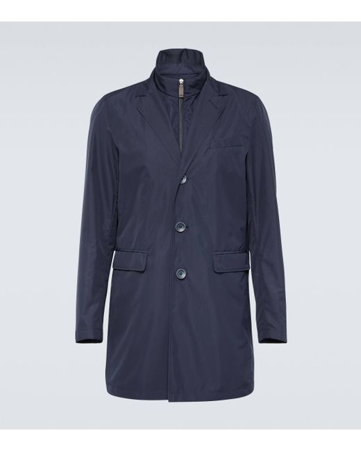 Herno Blue Byron Vest And Coat Set for men
