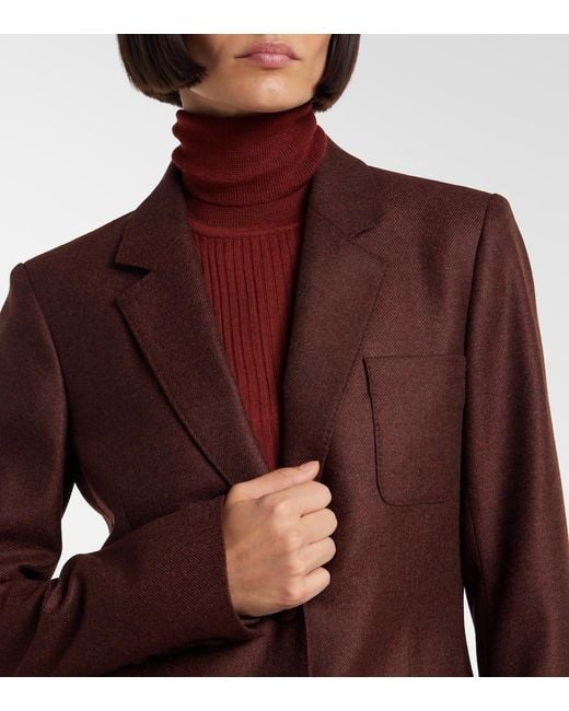 Gabriela Hearst Brown Louisa Wool-Blend Blazer