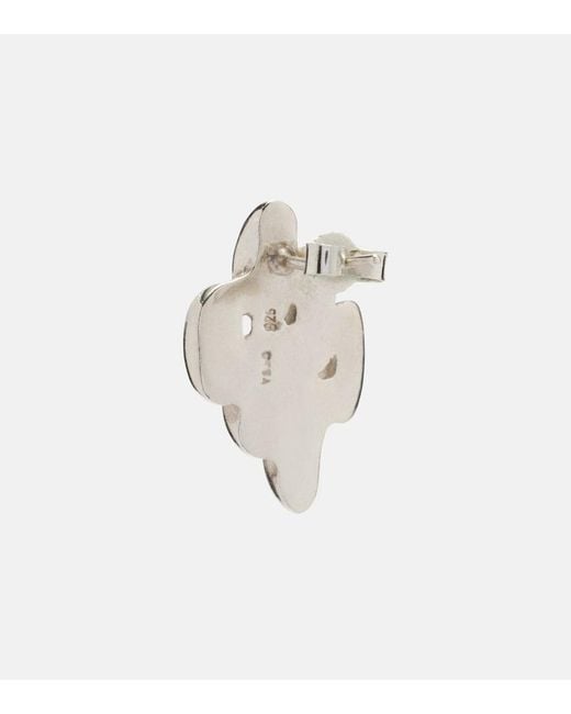 YSSO White Chain Link Mini 925 Sterling Earrings