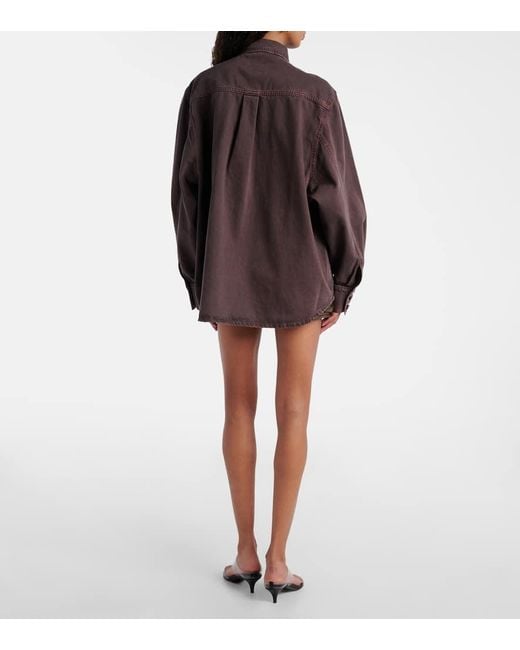 Magda Butrym Brown Oversized Denim Overshirt