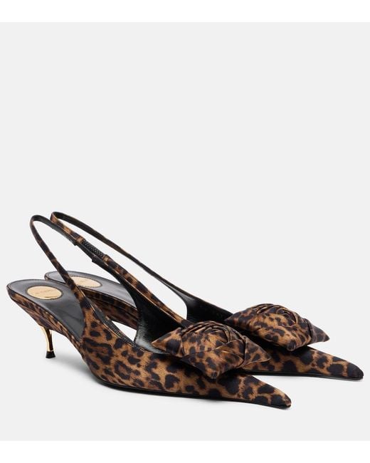 Saint Laurent Brown Dakota Slingback Pumps
