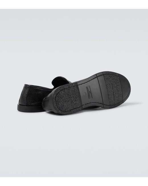 George Cleverley Black Cornwall Leather Loafers for men
