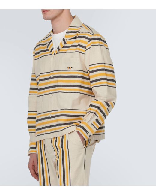 Bode Metallic Namesake Striped Cotton Shirt for men