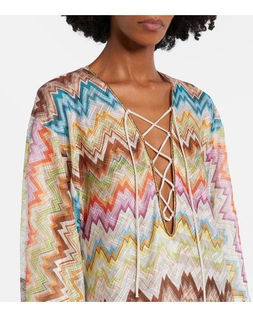 Missoni Metallic Zigzag Beach Cover-Up