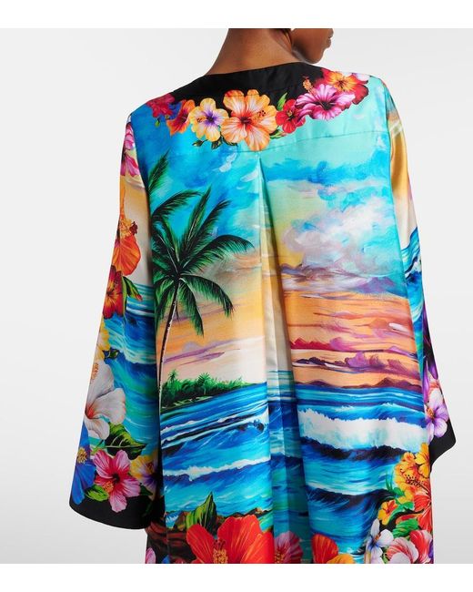 Dolce & Gabbana Blue Printed Kaftan