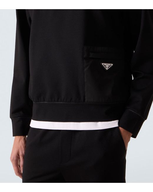 Prada Black Technical Sweatshirt for men